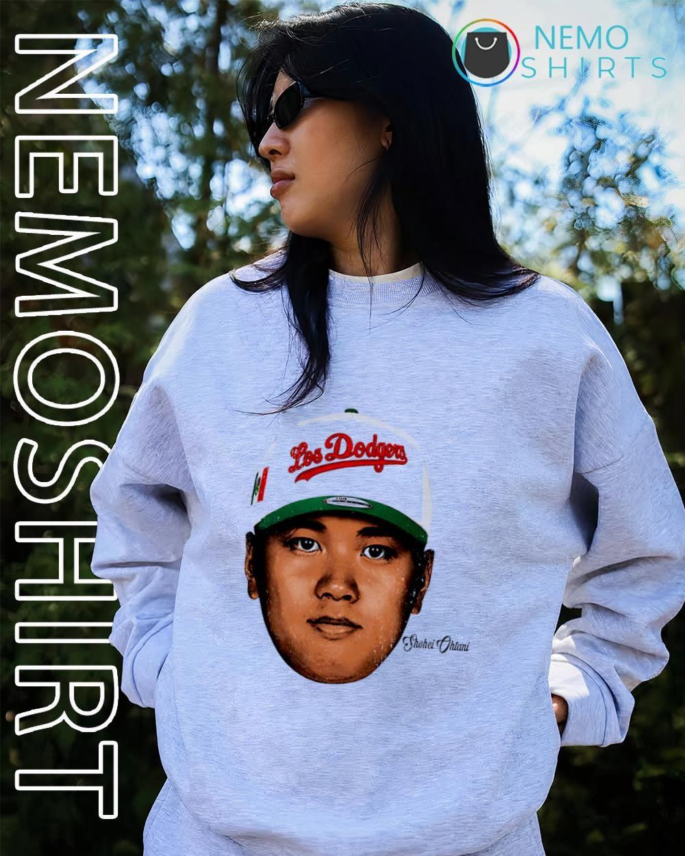 Big Face Shohei Ohtani Los Dodgers baseball shirt