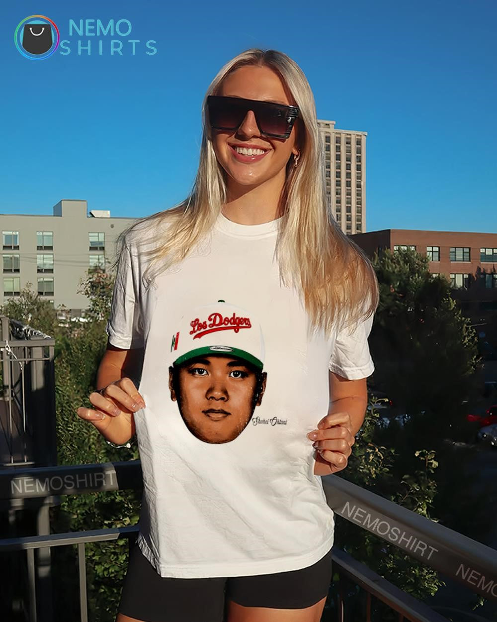 Big Face Shohei Ohtani Los Dodgers baseball shirt