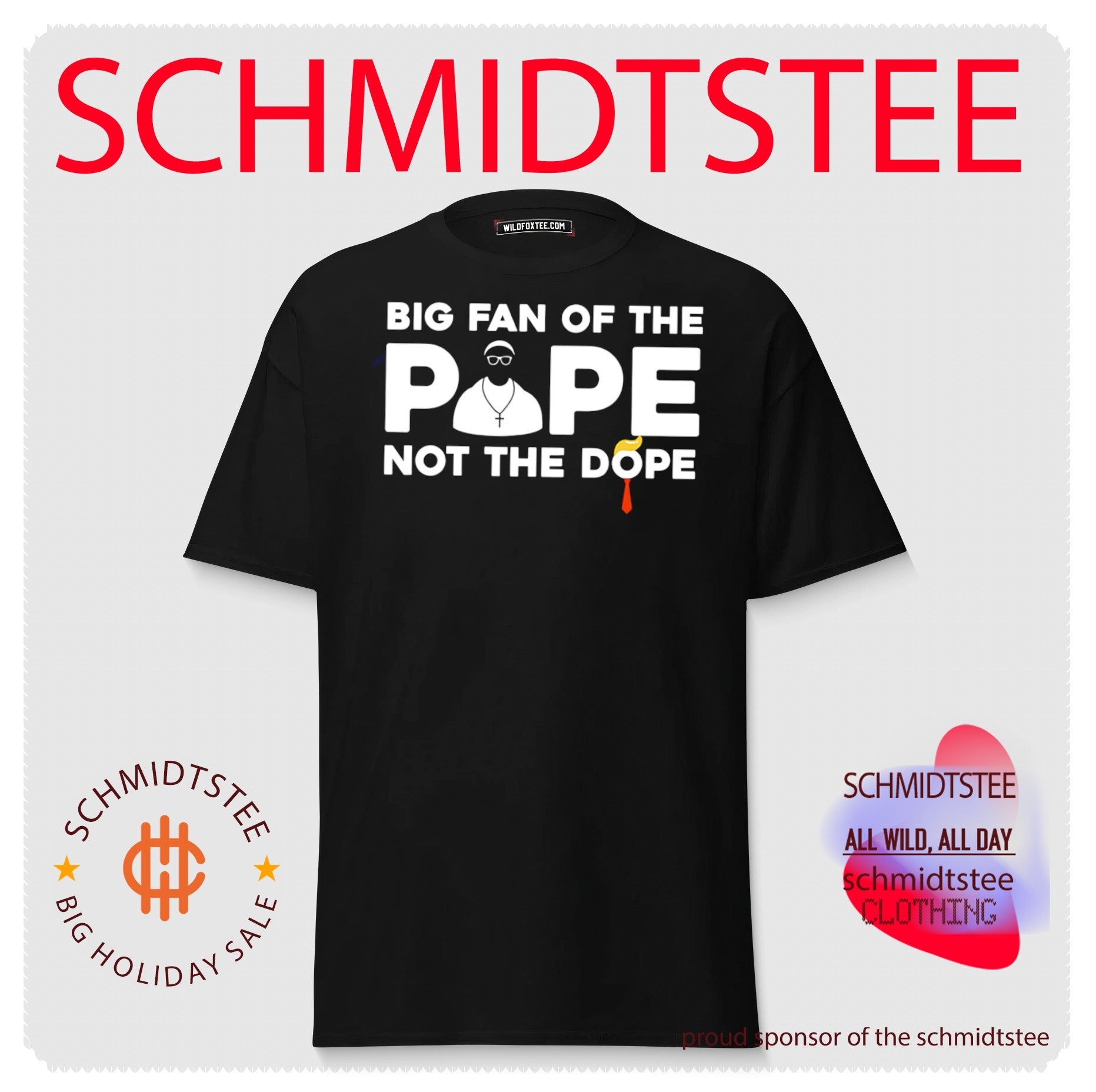 Big fan of the Pope Leo XIV not the dope text shirt