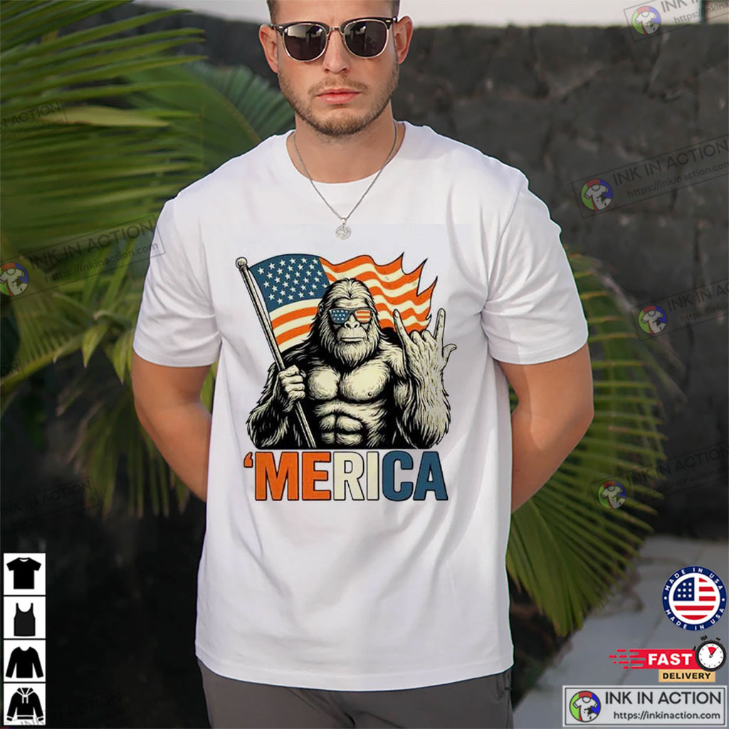 Bigfoot ‘Merica 4th Of July T-Shirt
