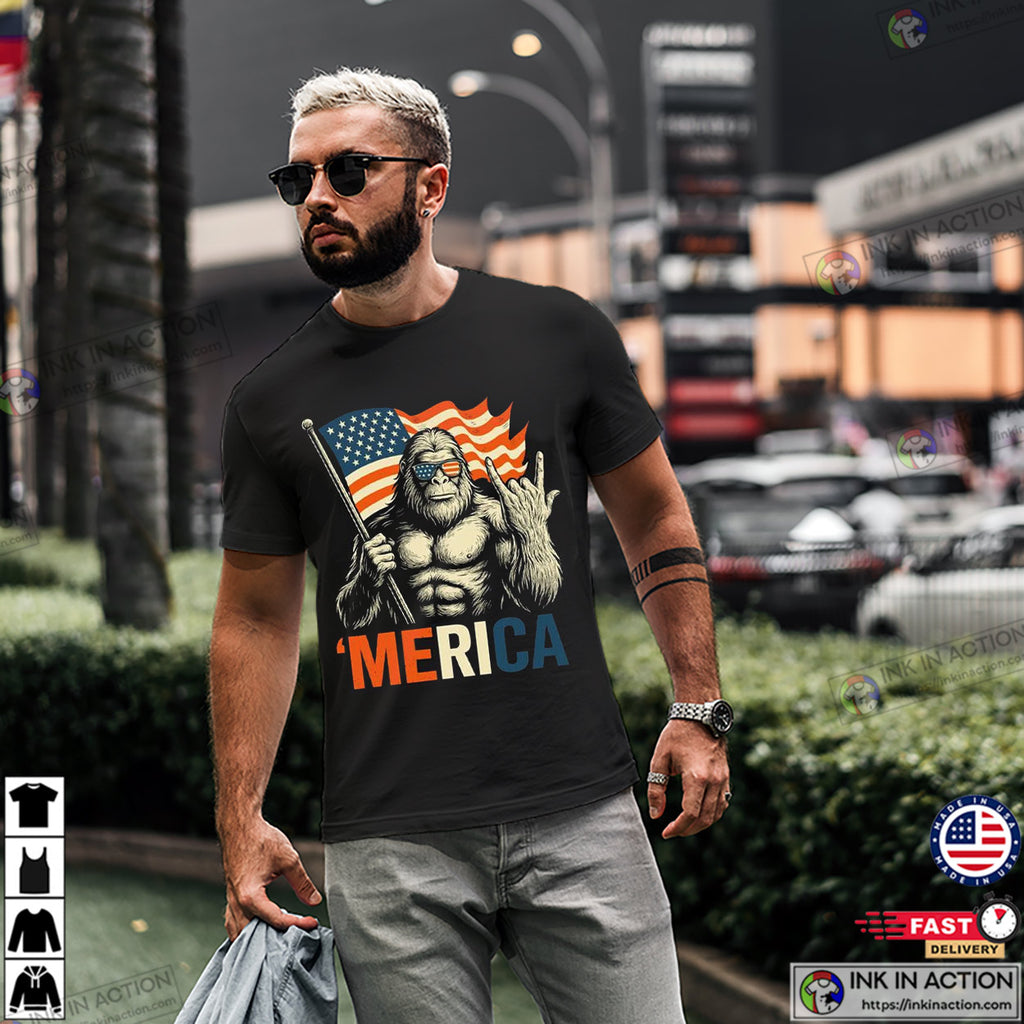 Bigfoot ‘Merica 4th Of July T-Shirt
