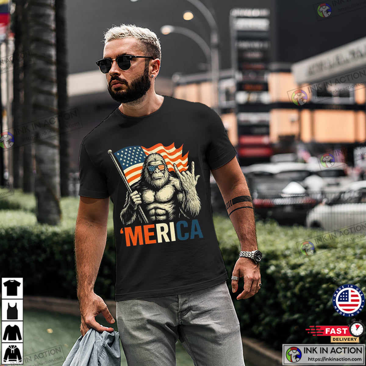 Bigfoot ‘Merica 4th Of July T-Shirt
