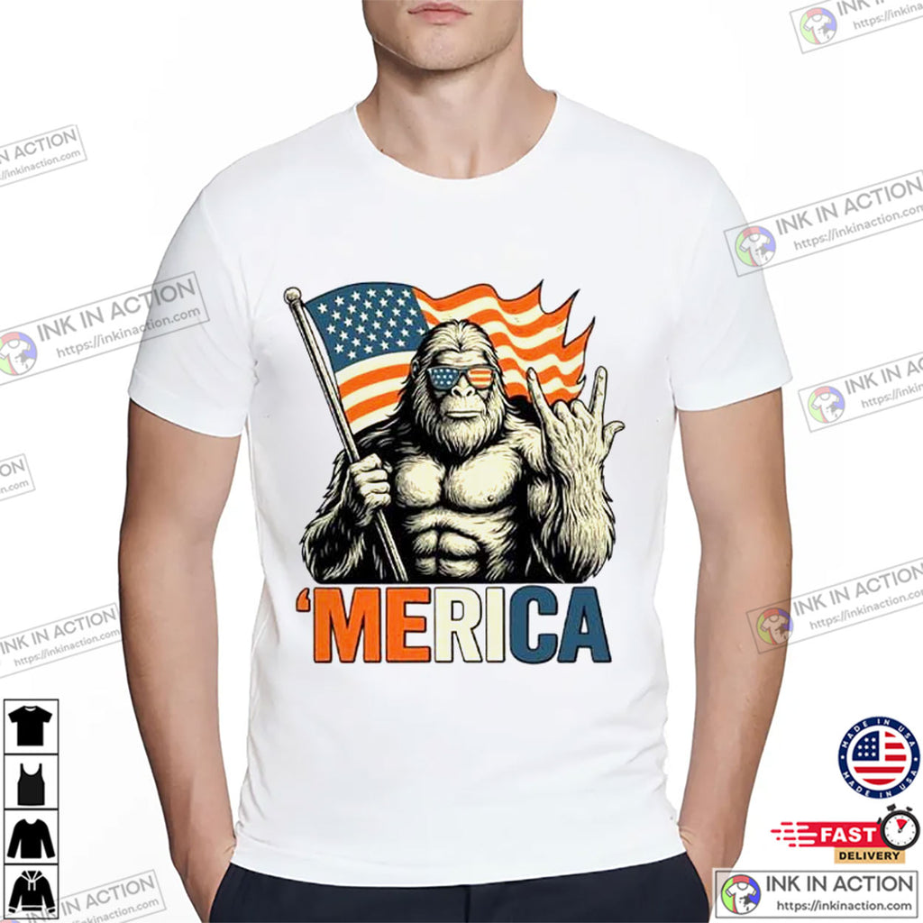 Bigfoot ‘Merica 4th Of July T-Shirt