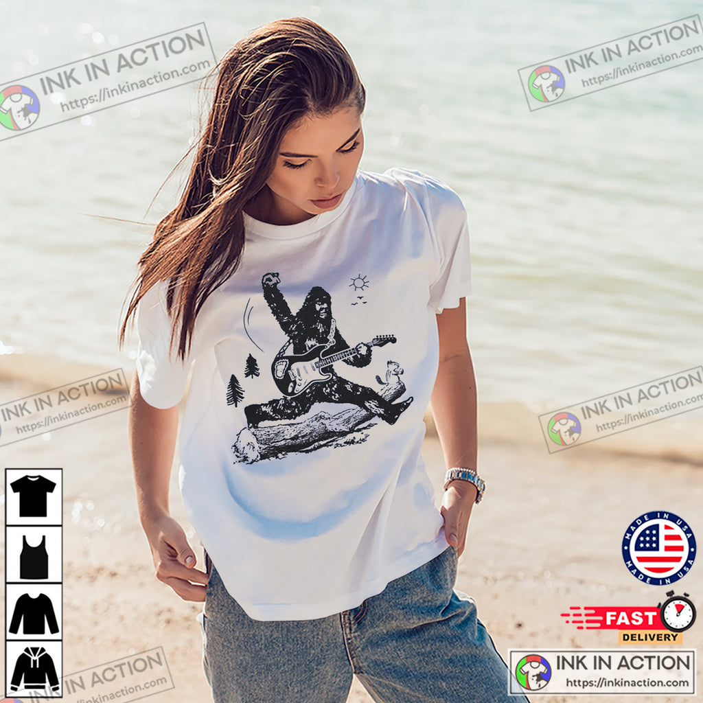 Bigfoot Playing Guitar Shirt