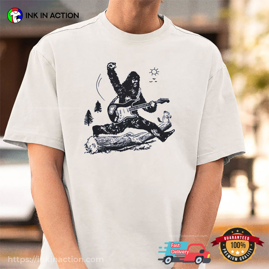 Bigfoot Playing Guitar Shirt