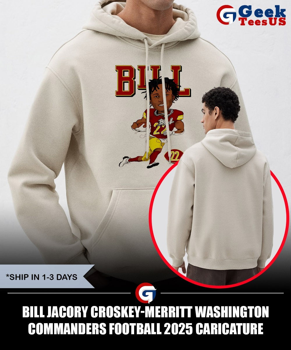 Bill Jacory Croskey-Merritt Washington Commanders football 2025 caricature shirt
