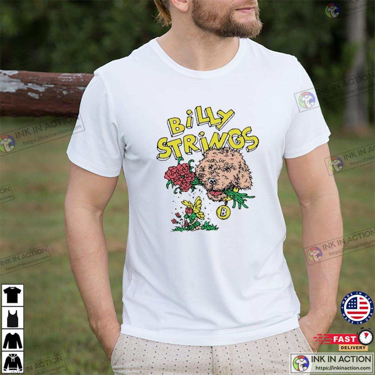 Billy Strings Fairy And Dog Vintage 90s T-shirt