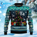 Black Cat Falalala Christmas Ugly Sweater