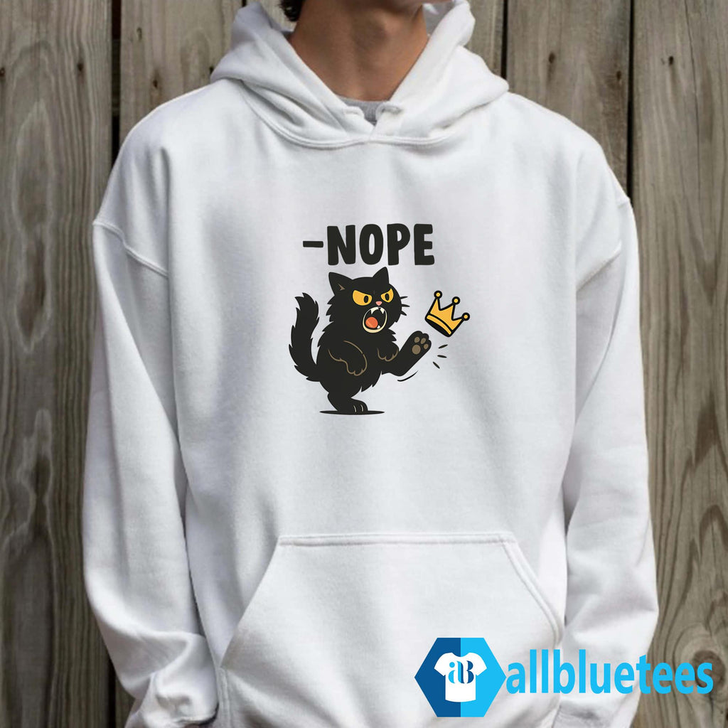 Black Cat Nope No Kings Shirt