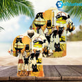 Black Cat Yellow Dinner Hawaiian Shirt