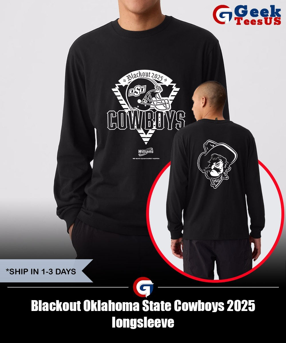 Blackout Oklahoma State Cowboys 2025 shirt