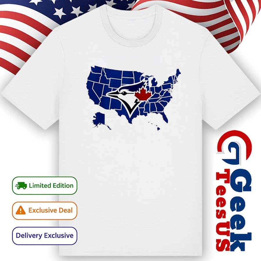 Blue Jays a Map of Who America is Rooting for in the World Series shirt