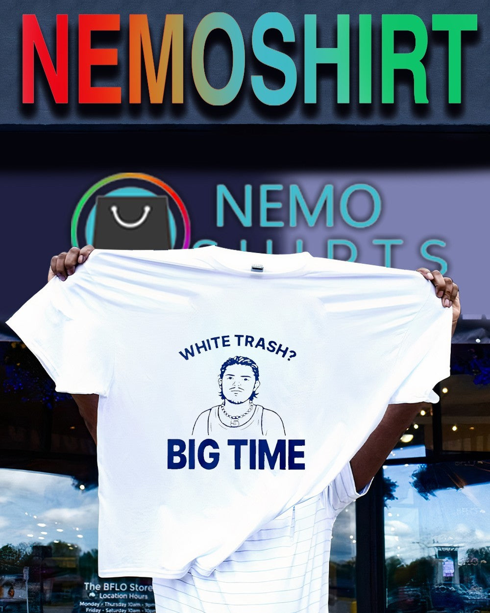 Bo Byram Zach Benson white trash big time shirt