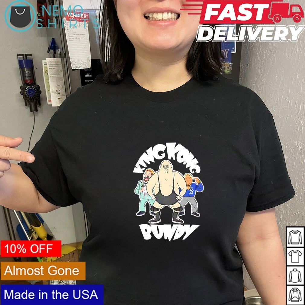 Bobby Heenan King Kong Bundy cartoon character shirt