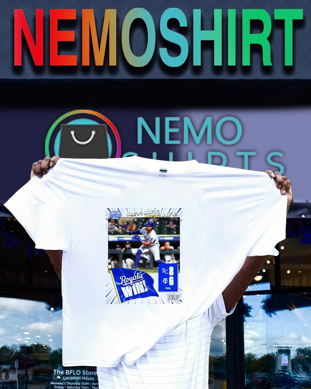 Bobby Witt Jr. of the Kansas City Royals win hey hey hey hey shirt
