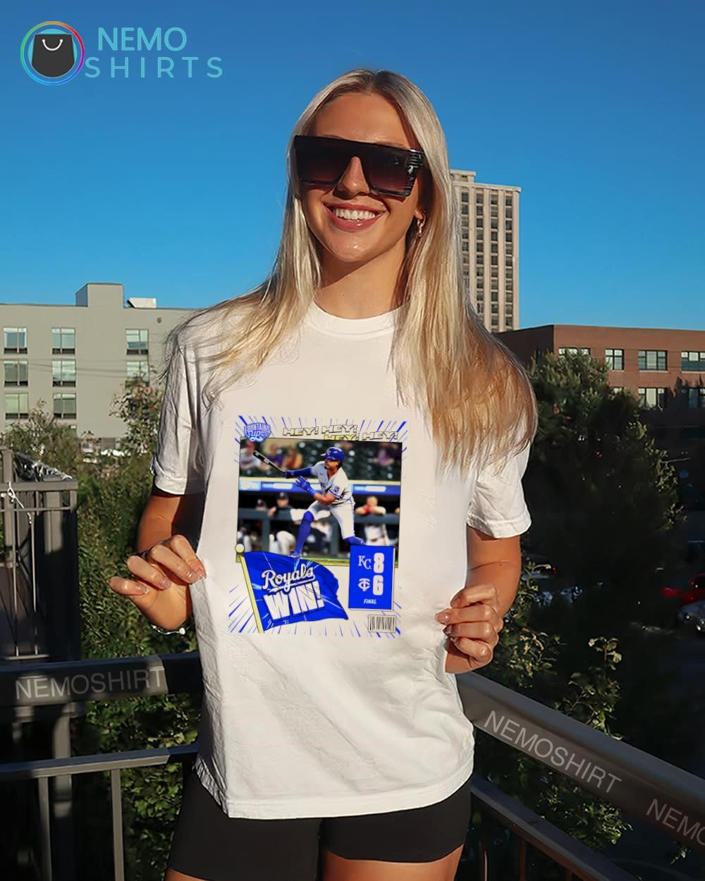Bobby Witt Jr. of the Kansas City Royals win hey hey hey hey shirt