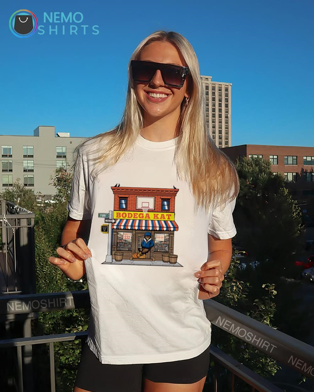 Bodega Kat basketball NYC store shirt