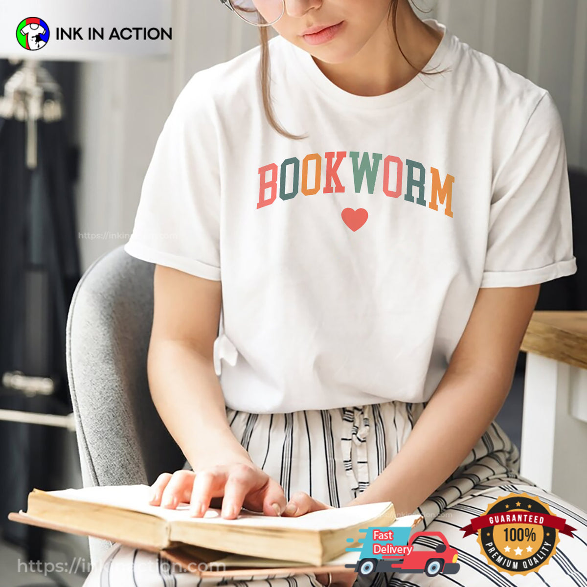 Bookworm T-shirt, Gifts For Readers
