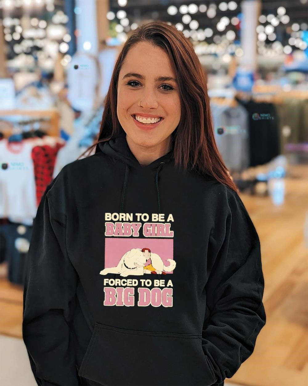 Born to be a baby girl forced to be a big dog shirt
