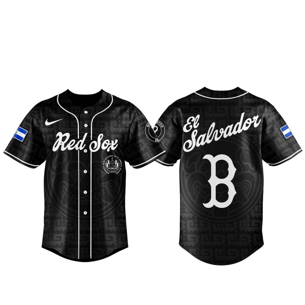 Boston Red Sox El Salvadoran Heritage Night 2026 Black Jersey