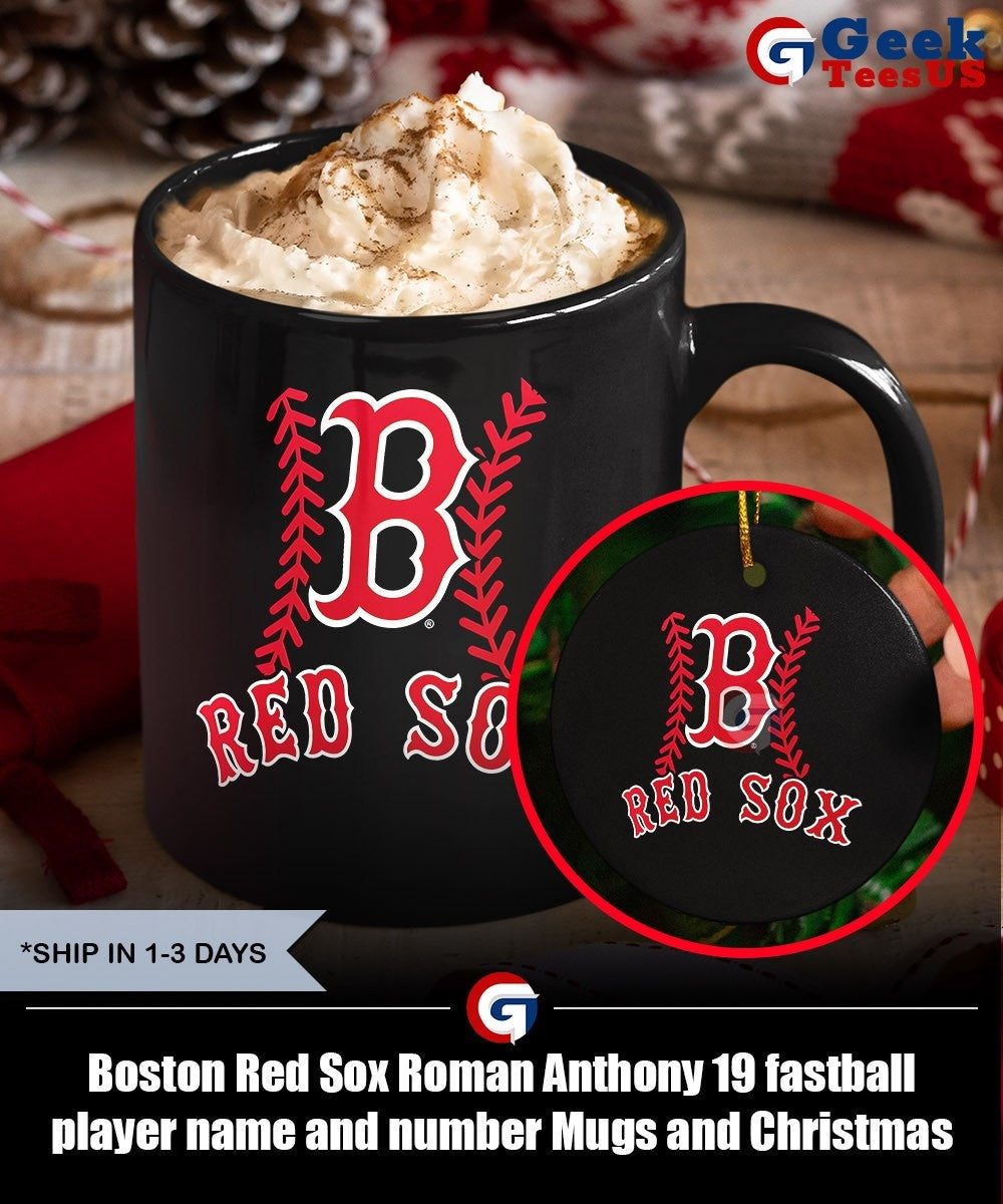 Boston Red Sox Roman Anthony 19 fastball player name and number shirt