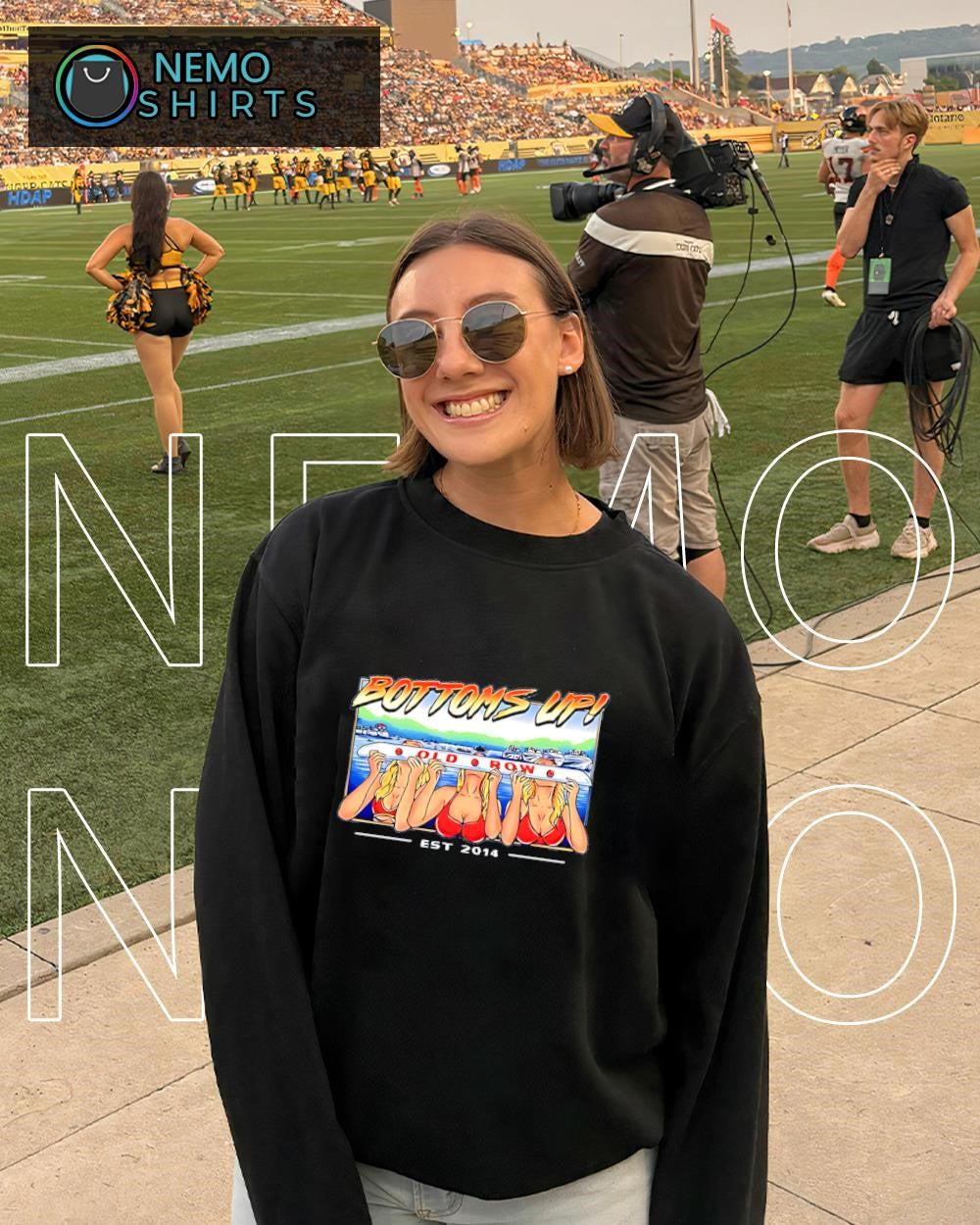 Bottoms up shotski est 2014 graphic shirt