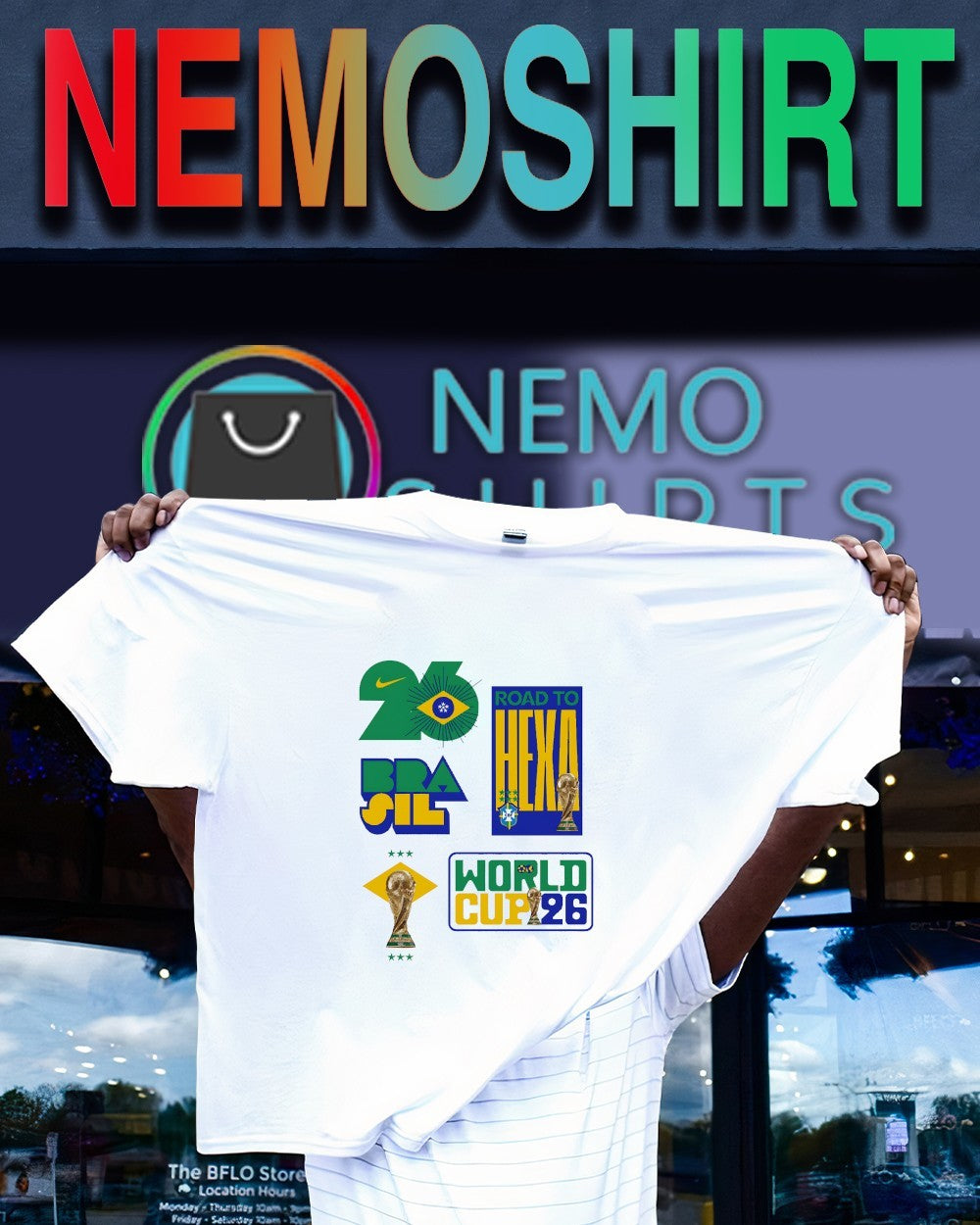 Brazil World Cup 26 Nations Series road to Hexa trophy shirt