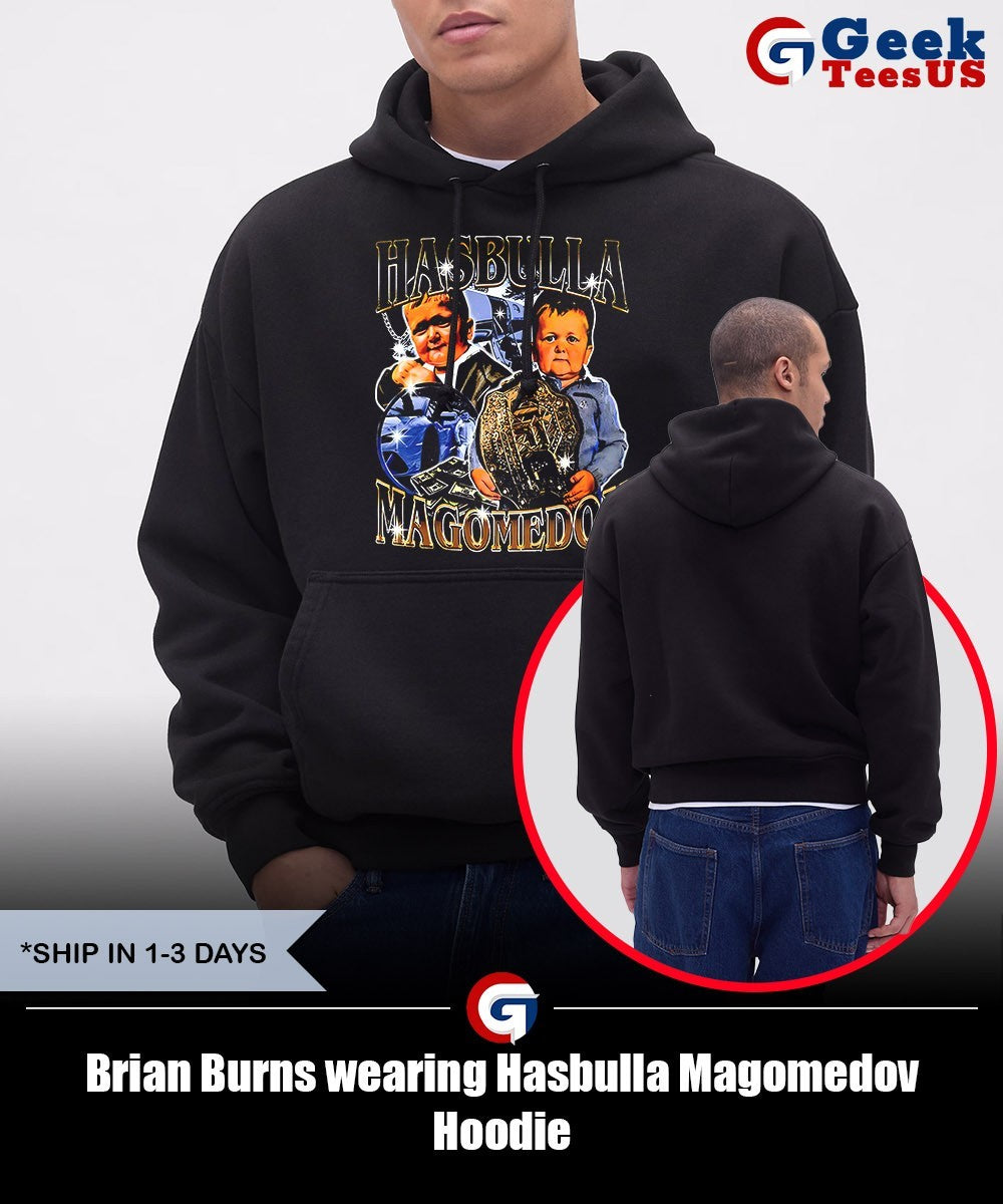 Brian Burns wearing Hasbulla Magomedov shirt