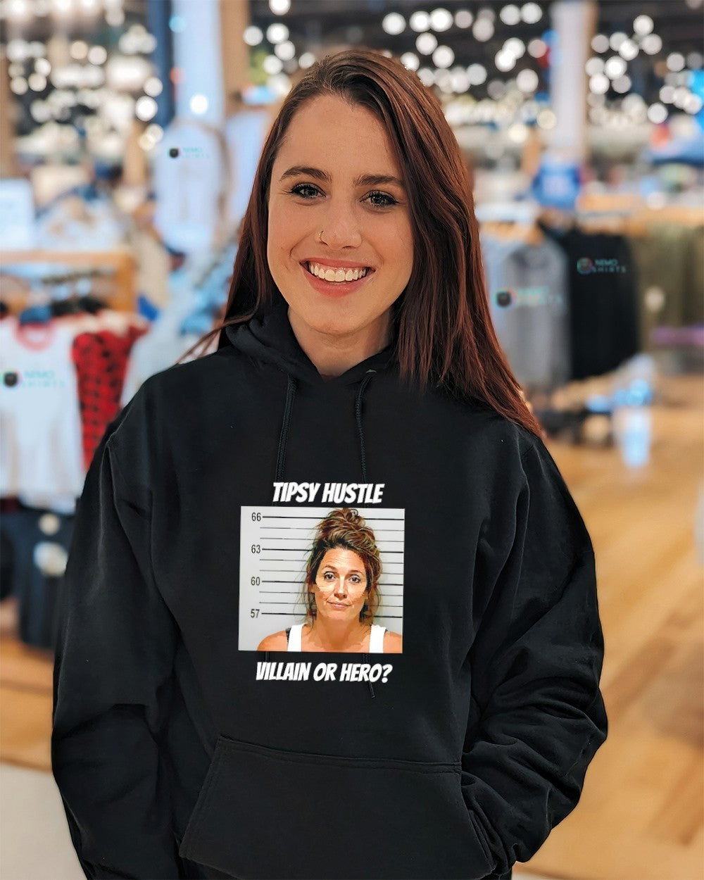 Brittany Calloway mugshot tipsy hustle villain or hero shirt