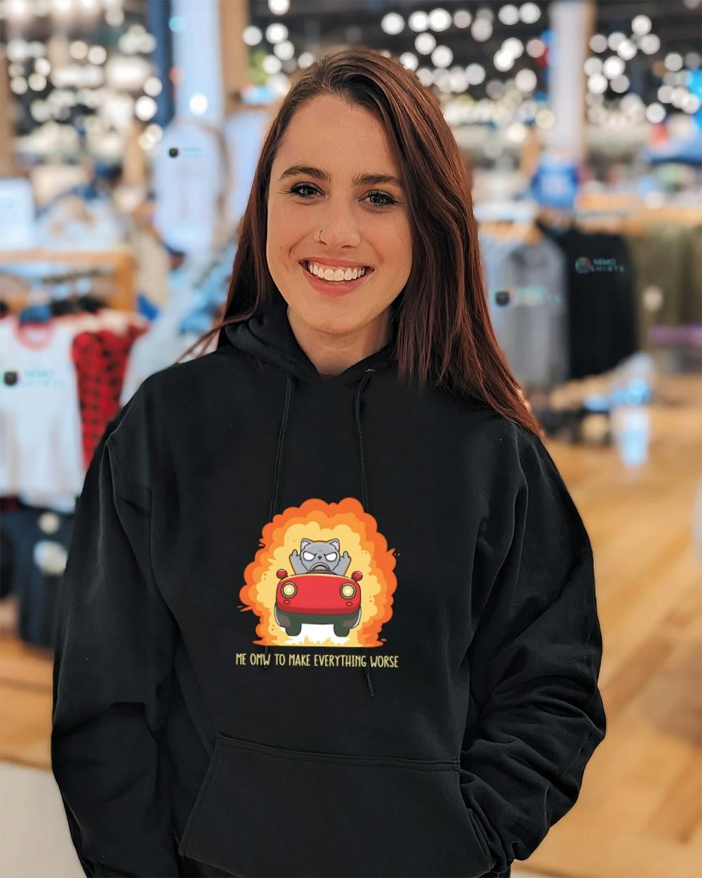 Bubu cat me omw to make everything worse shirt