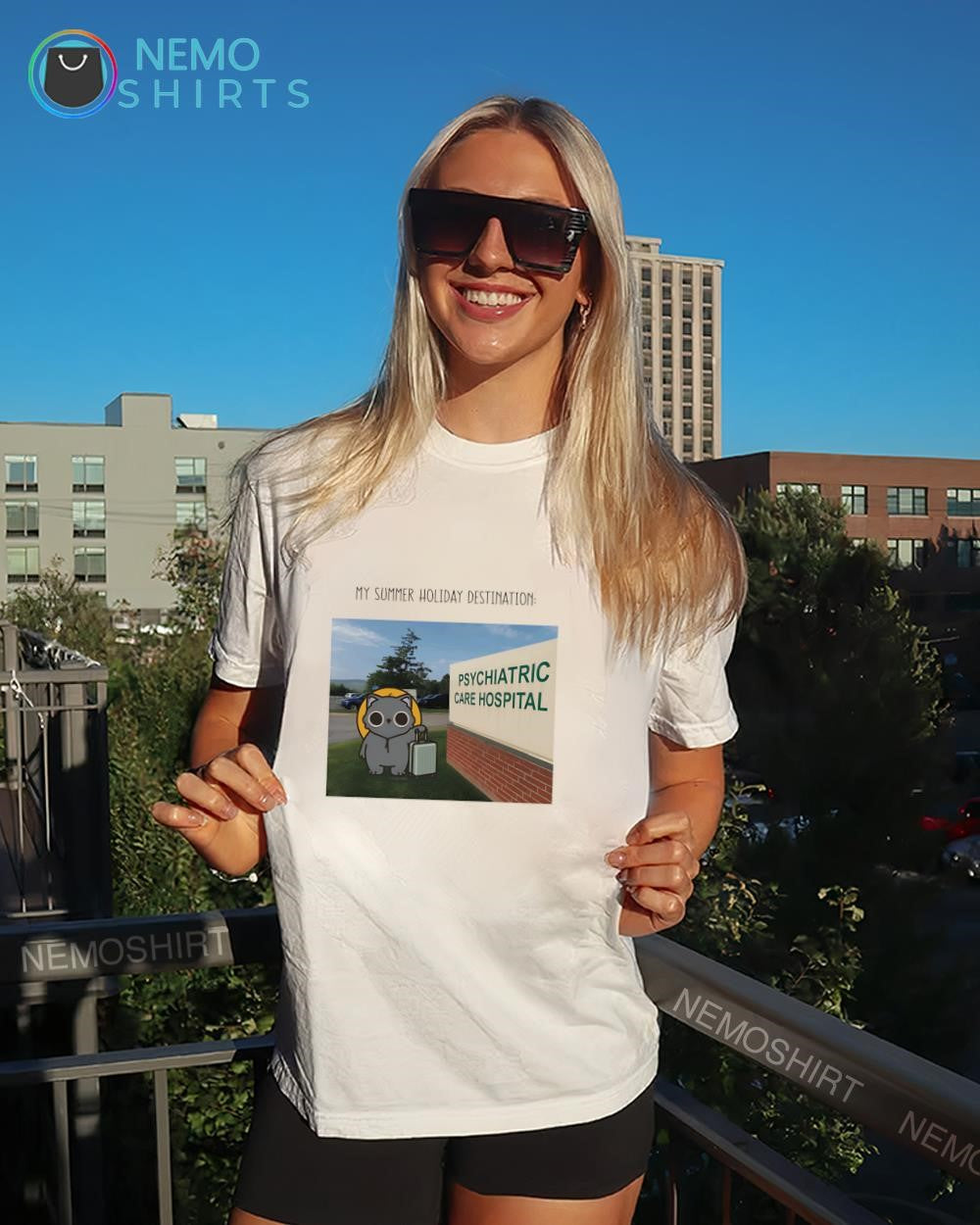 Bubu cat my summer holiday destination Psychiatric Care hospital shirt