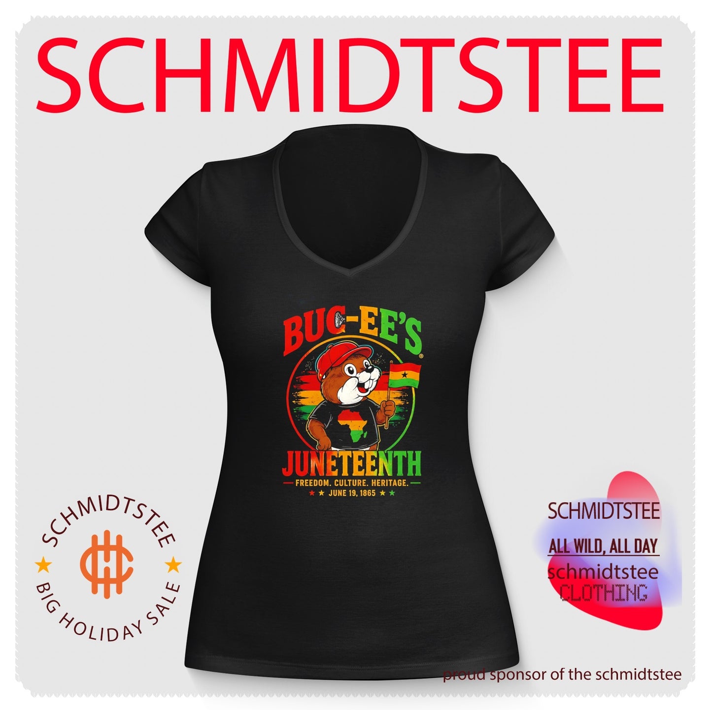 Buc-ee’s Juneteenth freedom culture heritage June 19 1865 Ghanaian flag shirt