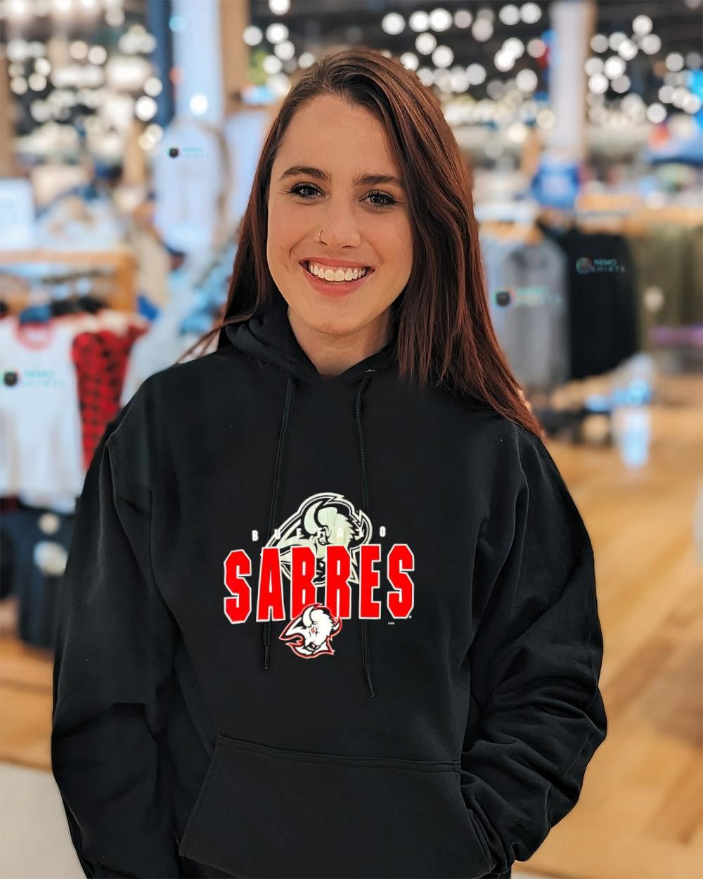 Buffalo Sabres Goathead basketball logo shirt