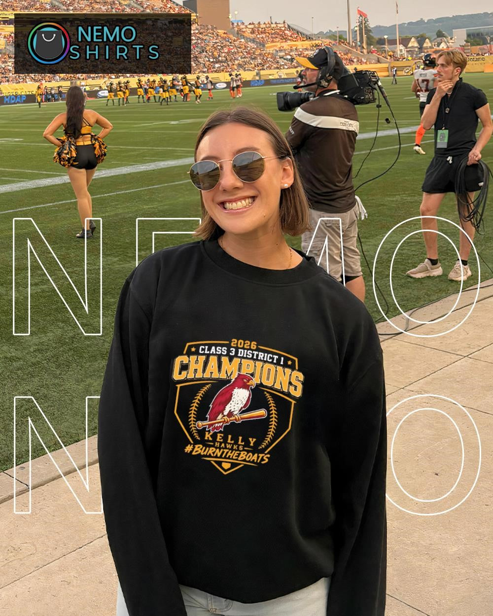 Burn the boats 2026 Kelly Hawks Class 3 District 1 Champions shirt