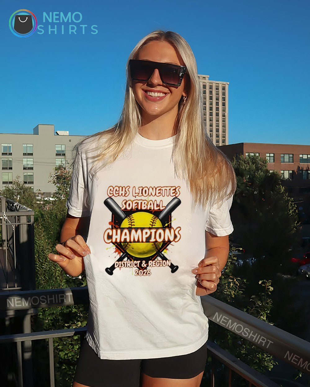 CCHS Lionettes softball champions district & region 2026 logo shirt