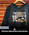 CEO Season rabbit and duck cartoon shirt