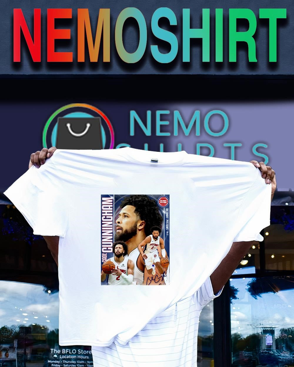 Cade Cunningham Detroit Pistons No.2 overall player signature shirt