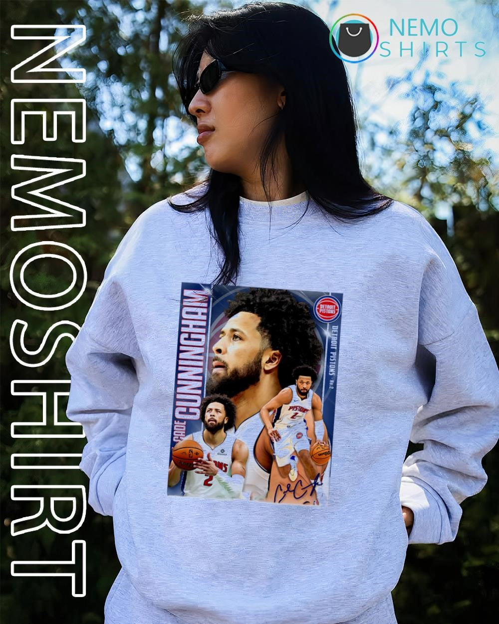 Cade Cunningham Detroit Pistons No.2 overall player signature shirt