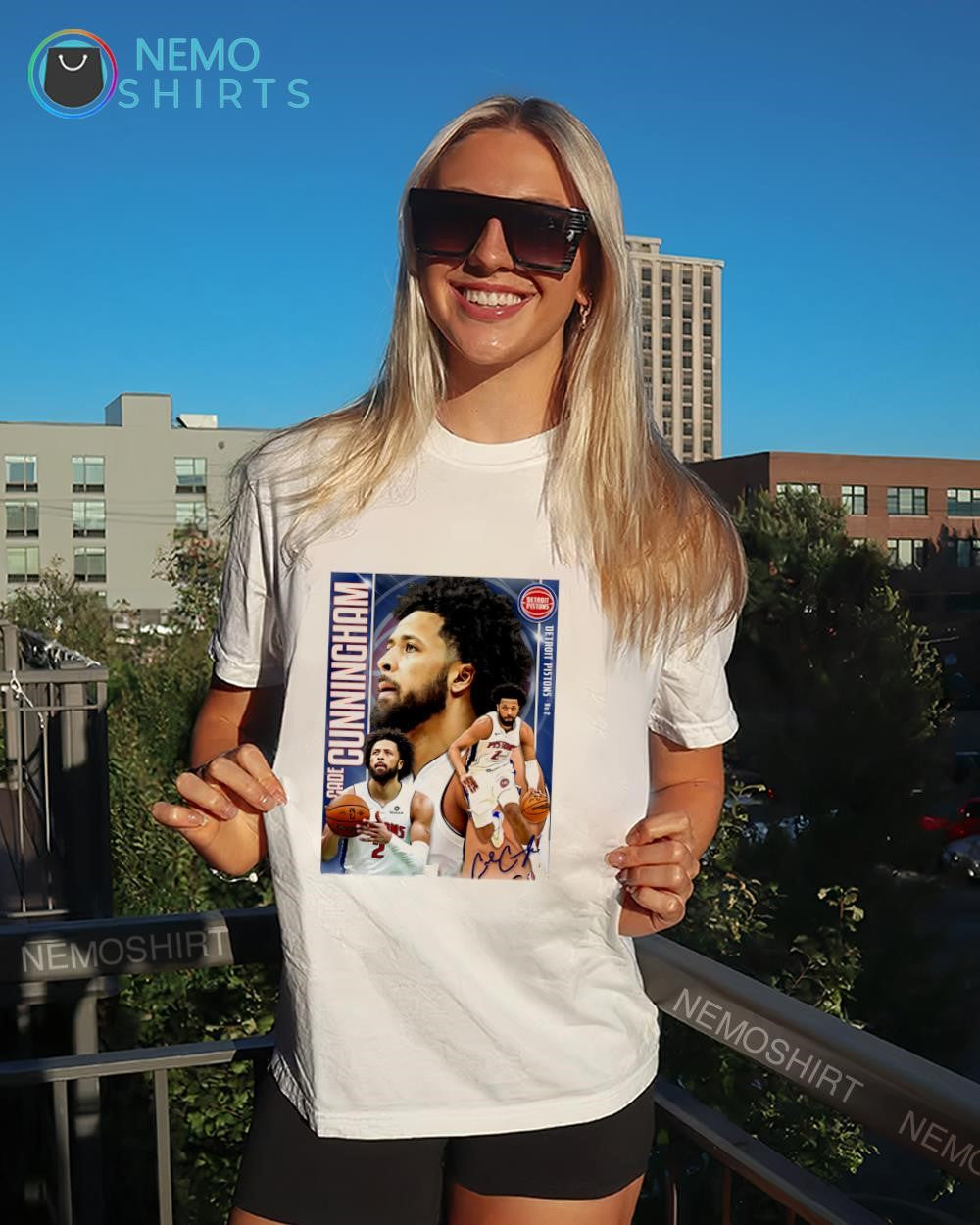 Cade Cunningham Detroit Pistons No.2 overall player signature shirt