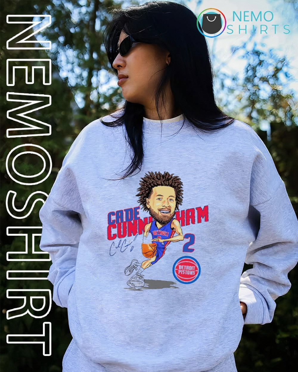 Cade Cunningham Detroit Pistons caricature player shirt