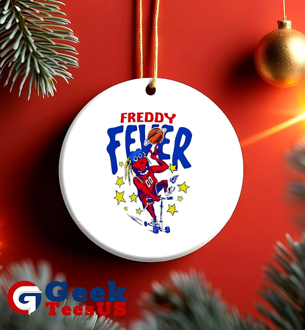 Caitlin Clark wearing Freddy Fever mascot shirt