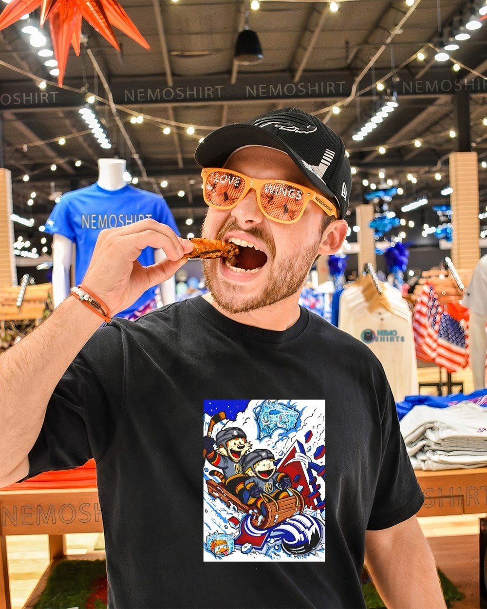 Calvin and Hobbes Vegas Golden Knights beat Avalanche shirt