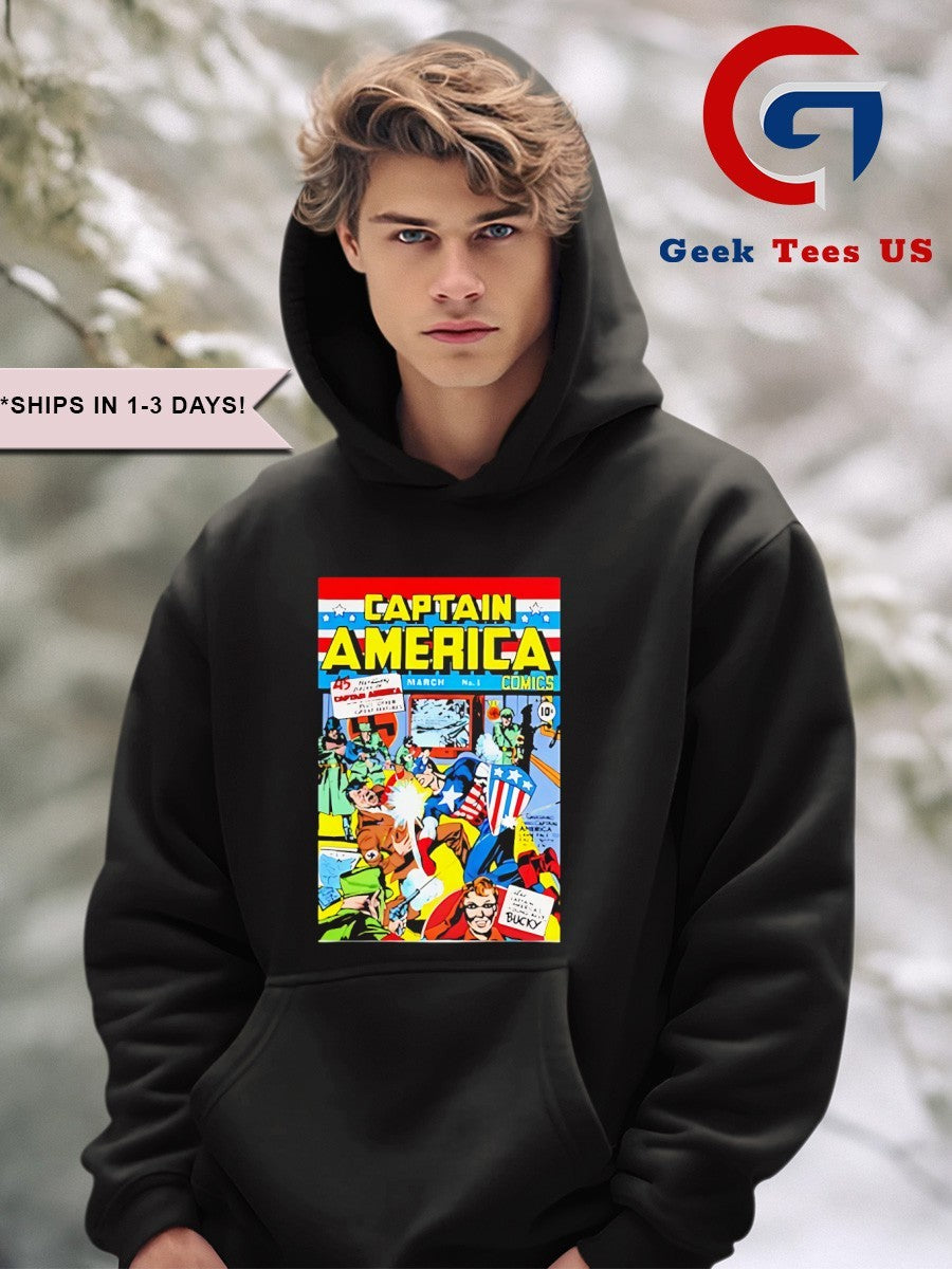 Captain America Punching Hitler comic shirt