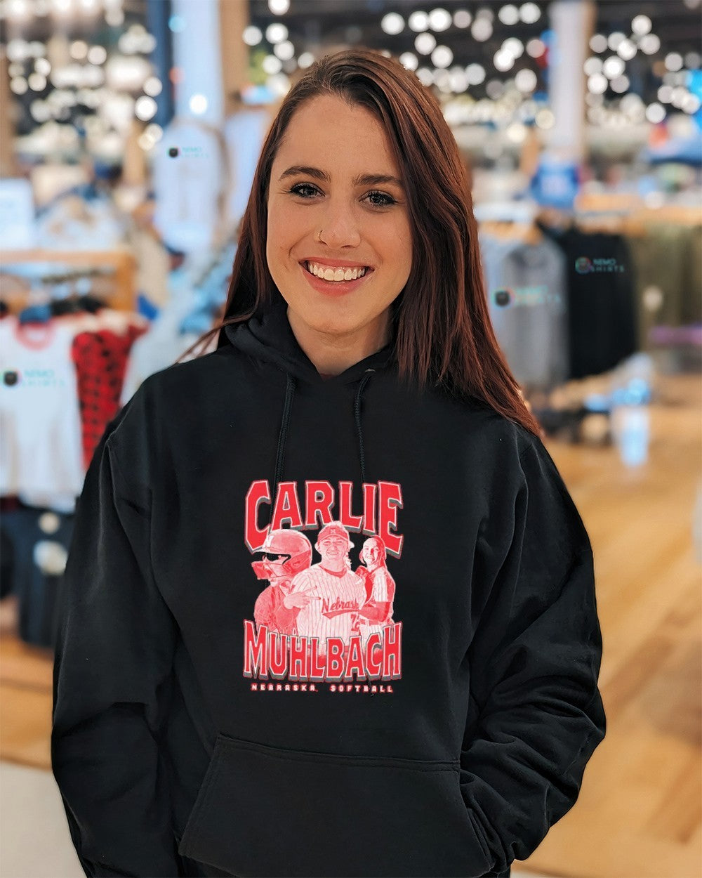 Carlie Muhlbach Nebraska Huskers softball player graphic shirt