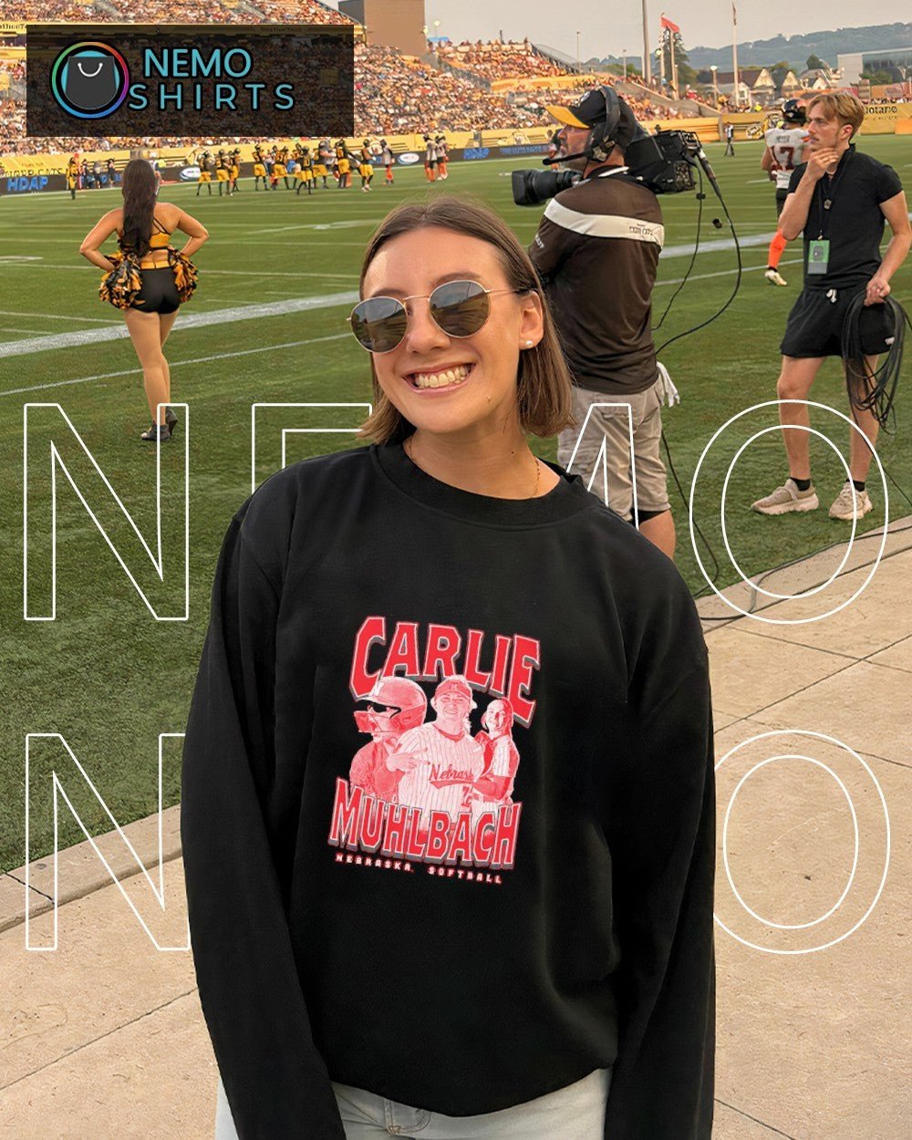 Carlie Muhlbach Nebraska Huskers softball player graphic shirt
