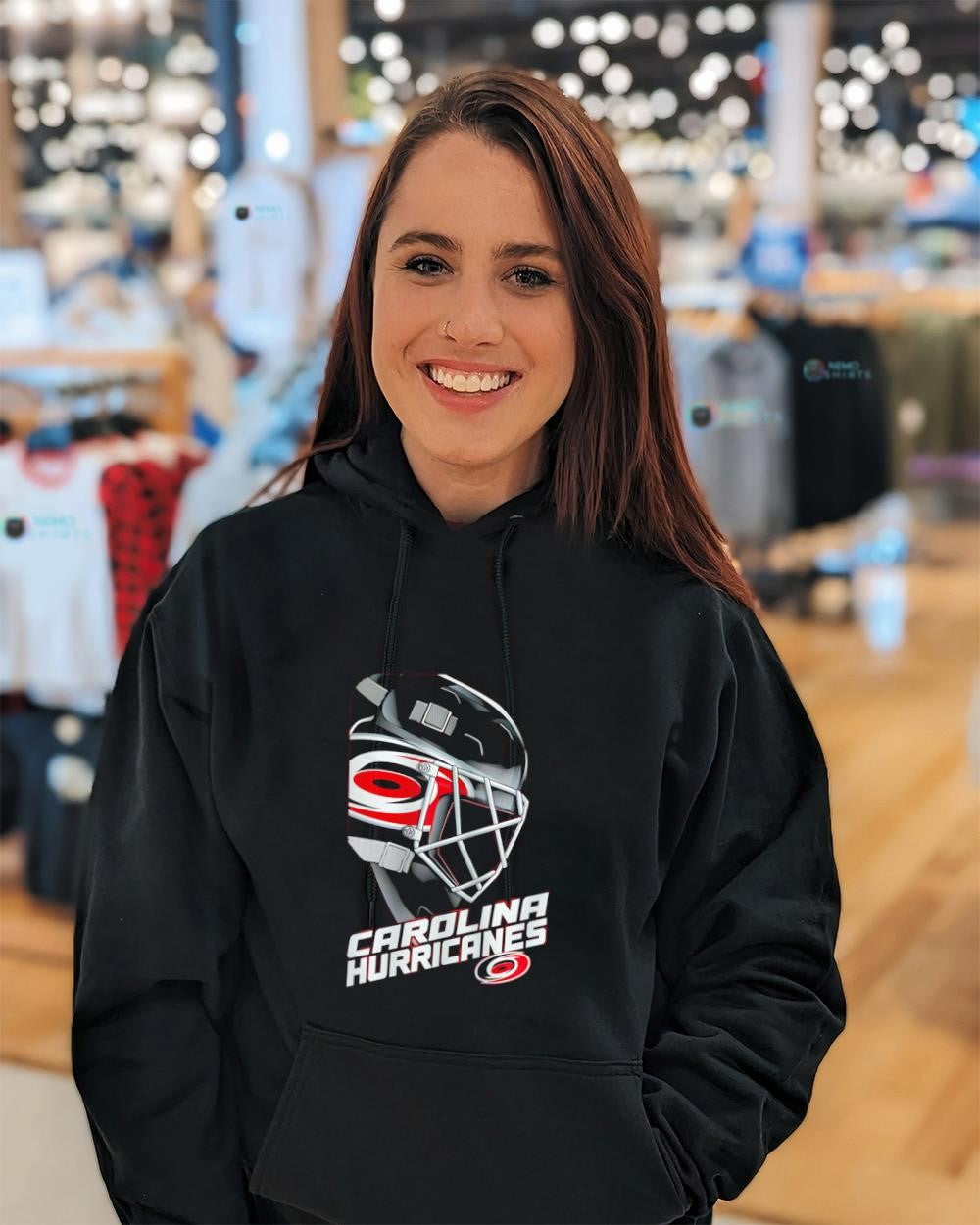Carolina Hurricanes Defender goalie mask logo shirt