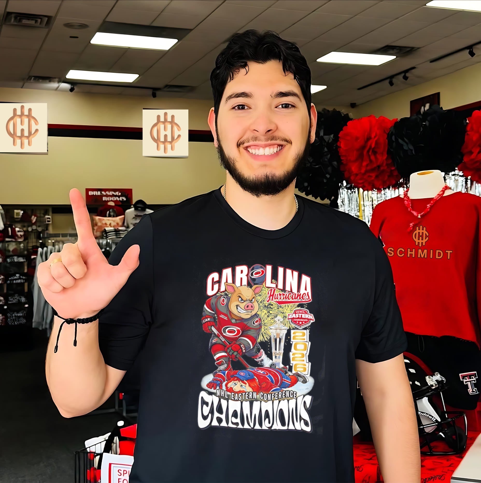 Carolina Hurricanes NHL Eastern Conference Champions 2026 mascot shirt