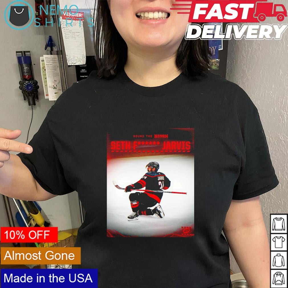 Carolina Hurricanes forward Seth Jarvis sound the siren shirt