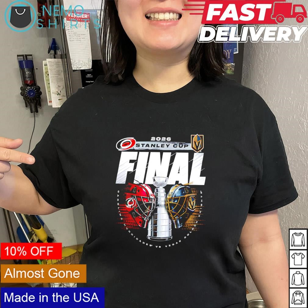 Carolina Hurricanes vs Vegas Golden Knights 2026 Stanley Cup Final helmets shirt