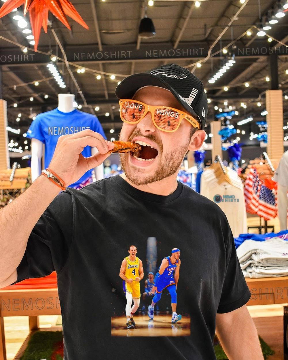 Caruso both LA Lakers and OKC Thunder player shirt